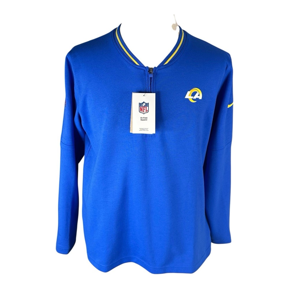 Nike X NFL Men's Los Angeles Rams‎ Dri-Fit Quarter Zip Pullover Blue Size XL